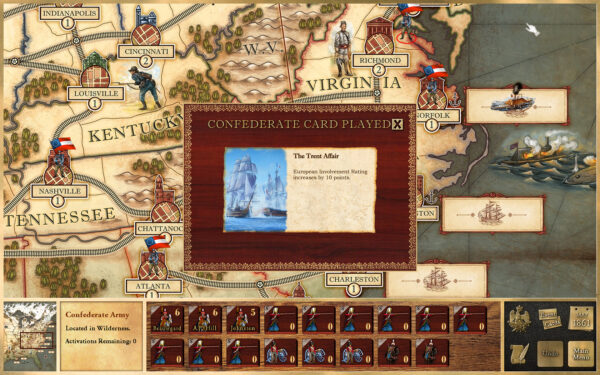 Alternate Confederate Event Card